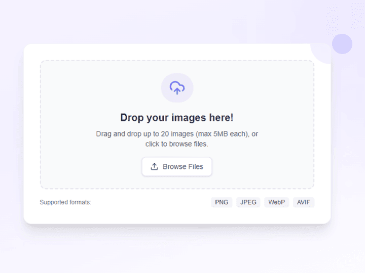 Upload your images